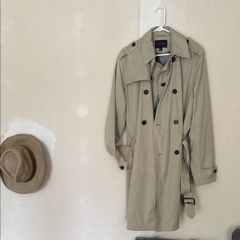 Banana Republic Tan Classic Trench Coat with Belted Waist